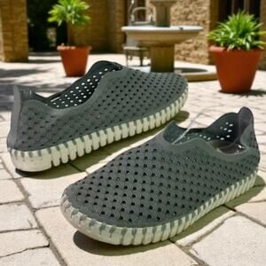 Ilse Jacobsen Women's EU 38 Gray Leather Hornbaek Tulip Slip On Loafers Shoes